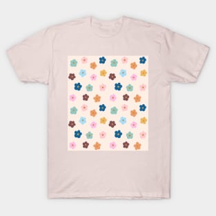 Groovy Flowers Pattern T-Shirt
